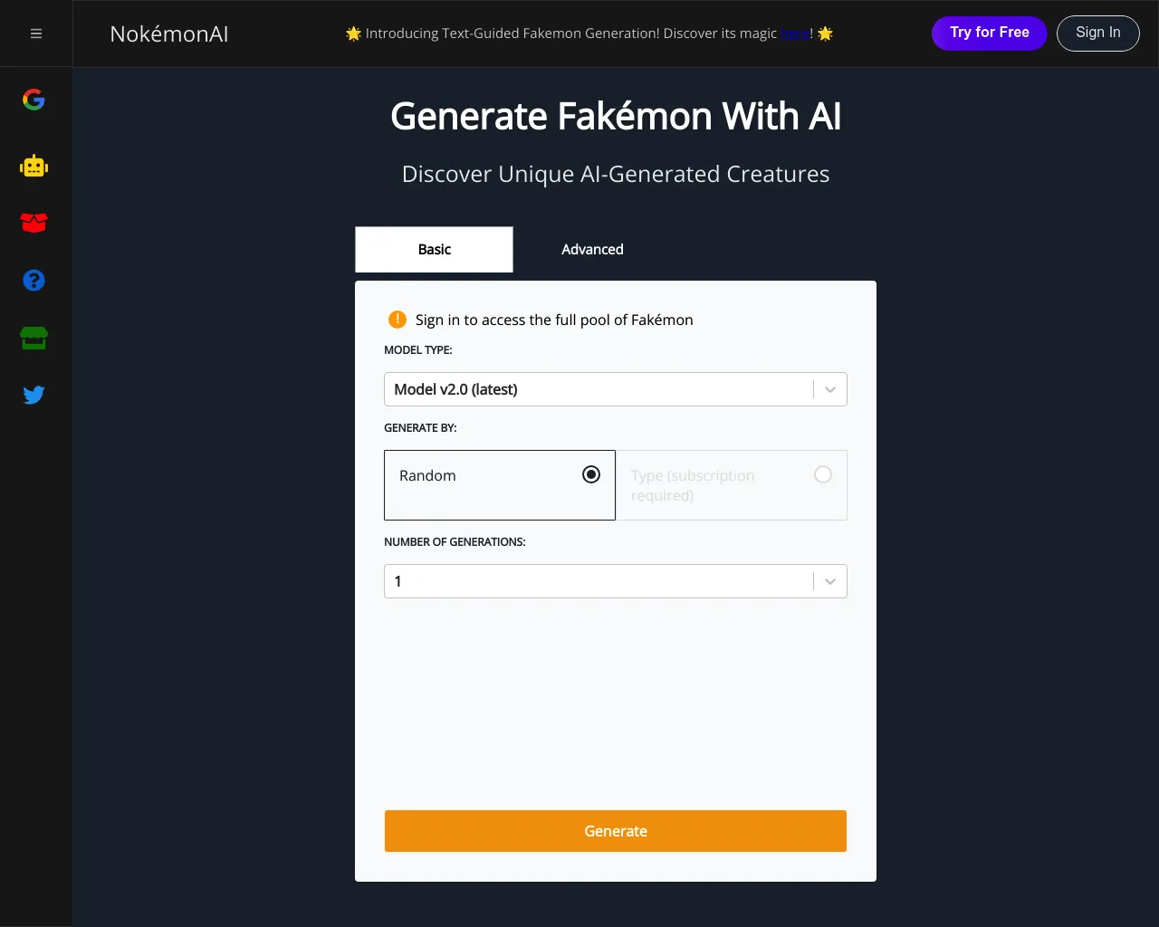 AI Pokemon generator