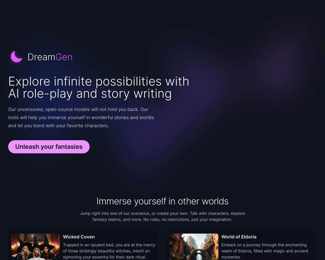 DreamGen: AI role-playing and strory-writing