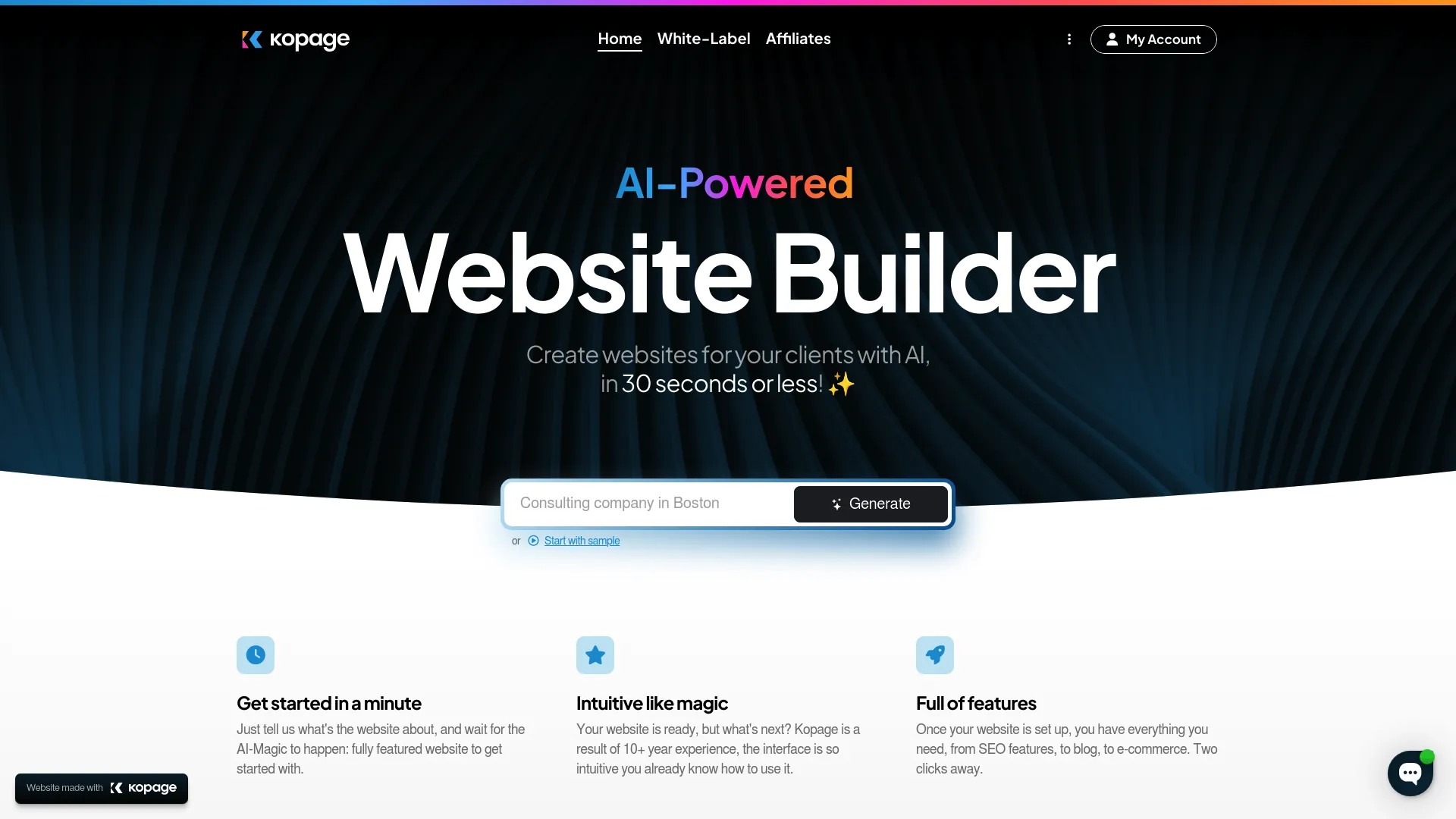 Kopage AI Website Builder